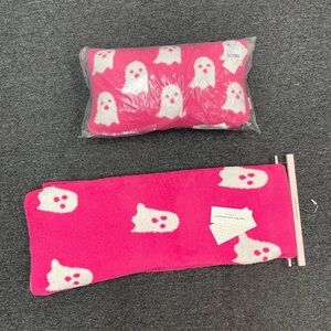 Pink Ghost Blanket and Pillow Set- cupcakes & cashmere (TikTok Viral)